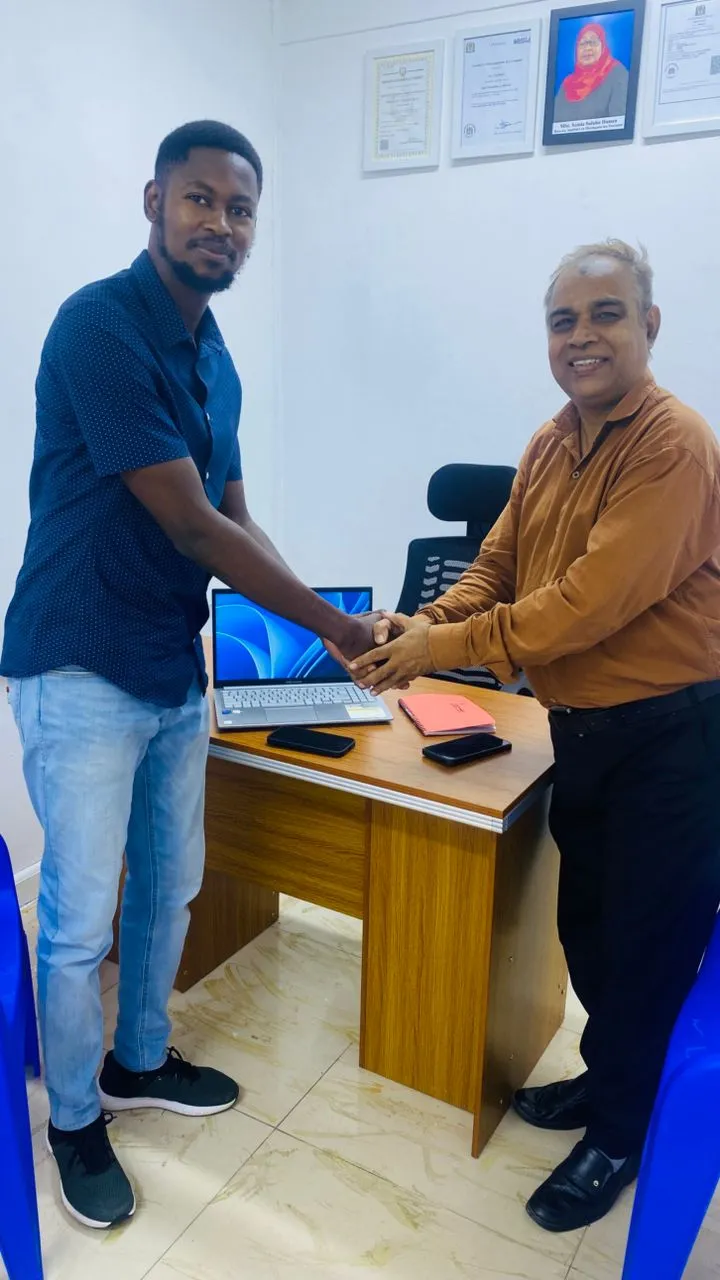 Exim Titans team member at the Tanzania office